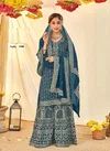 Sajda 1396 Blue Blooming Georgette Salwar Kameez Catalog